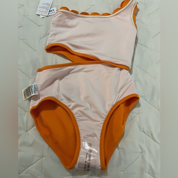 Old Navy Orange One-Shoulder Swimsuit - Picture 4 of 4